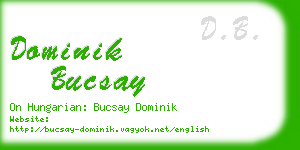 dominik bucsay business card